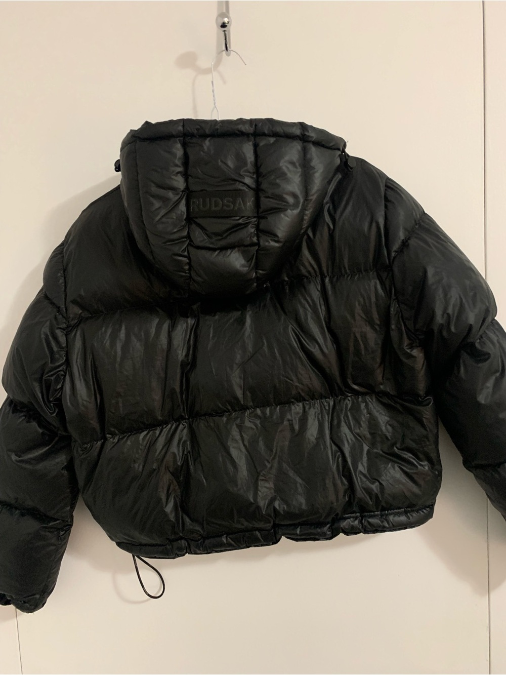 RUDSAK Black Quilted Hooded Puffer Bomber